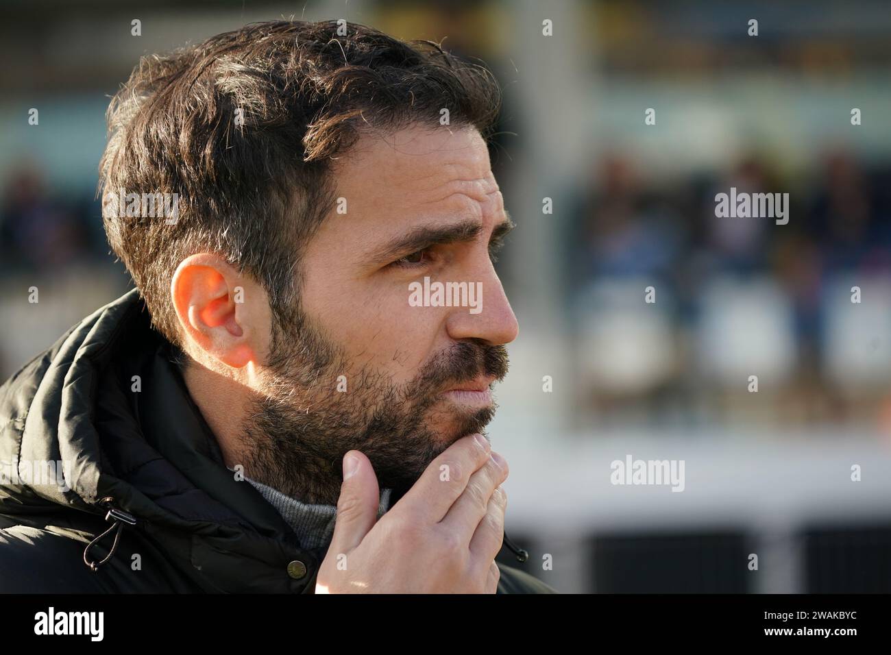 Brescia, Italia. 16 dicembre 2023. CESC Fabregas, Head Coach di Como 1907, durante Brescia calcio vs Como 1907 , serie B, allo Stadio Rigamonti. Crediti: Alessio Morgese/Alessio Morgese/Emage/Alamy live news Foto Stock