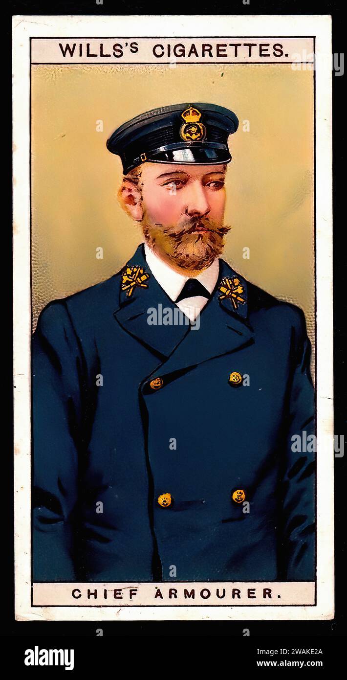 Chief Armourer - illustrazione della carta di sigaretta d'epoca Foto Stock