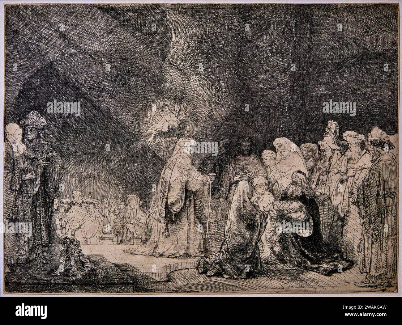 Rembrandt, mostra di incisione, presentazione al Tempio, 1639 Foto Stock