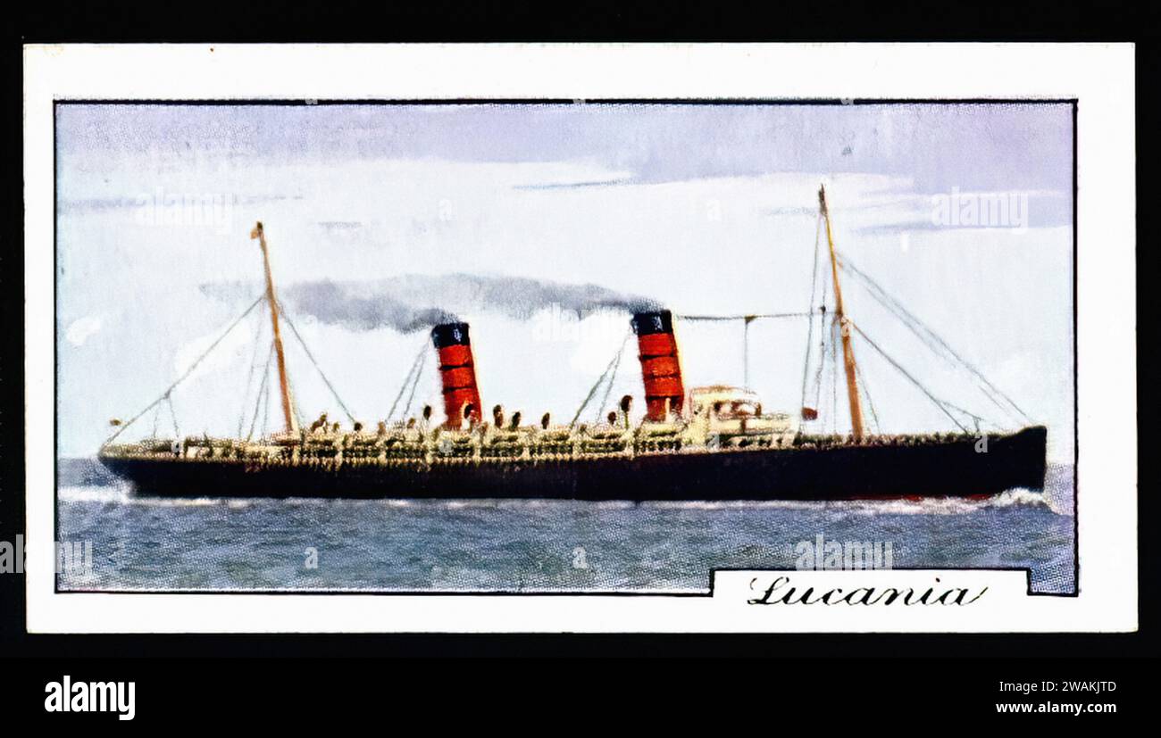 Lucania - illustrazione della carta di sigaretta d'epoca Foto Stock
