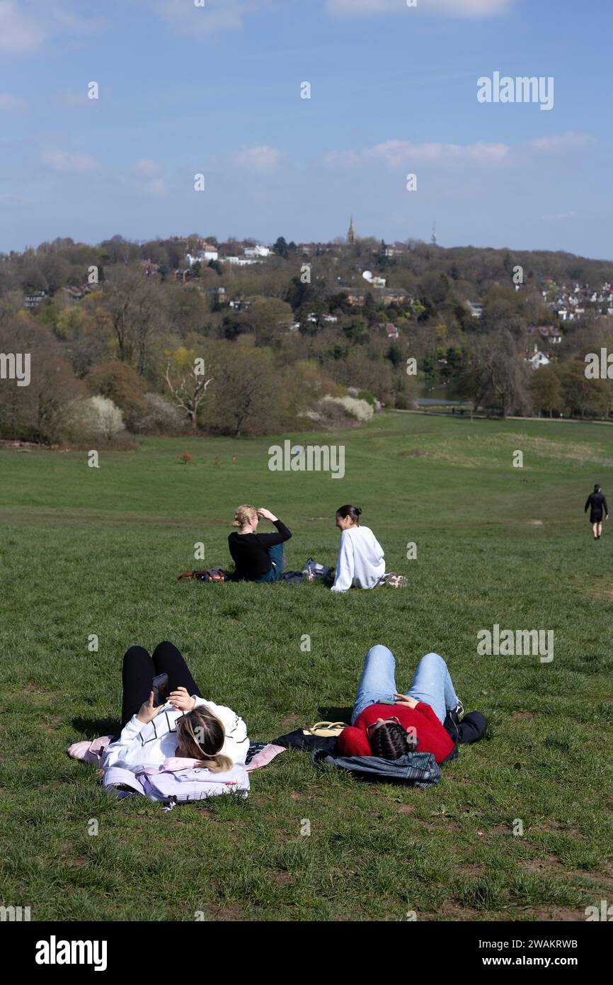 Hampstead Heath, a nord di Londra. Foto Stock