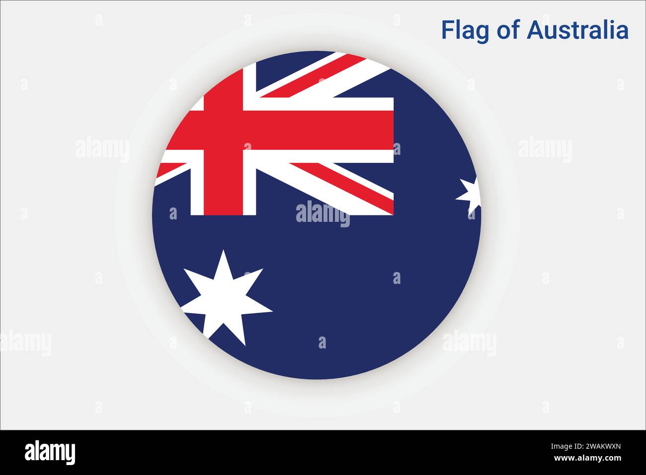 Alta bandiera dettagliata dell'Australia. Bandiera nazionale australiana. Oceania. Illustrazione 3D. Illustrazione Vettoriale