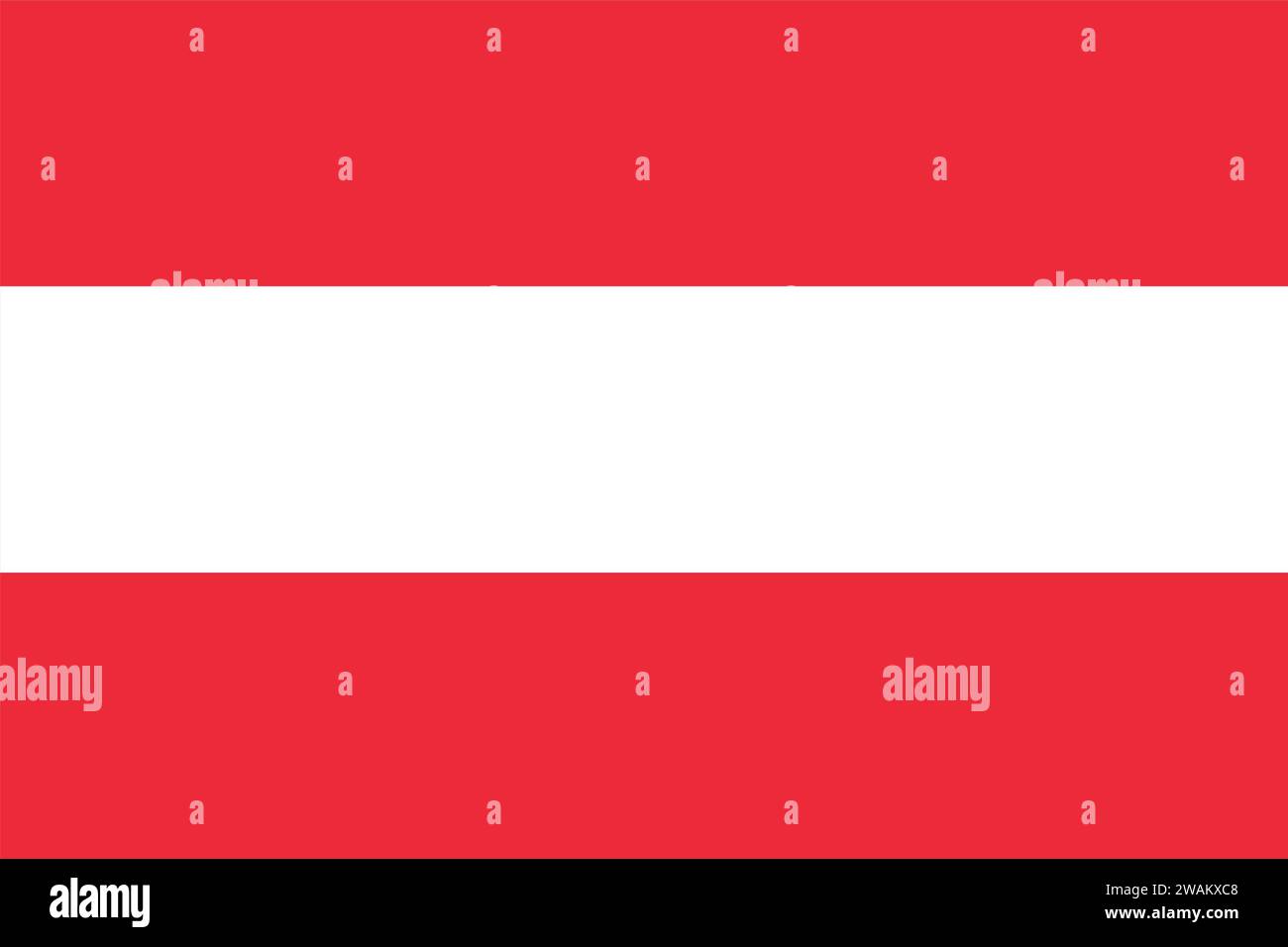 Alta bandiera dell'Austria. Bandiera nazionale austriaca. Europa. Illustrazione 3D. Illustrazione Vettoriale
