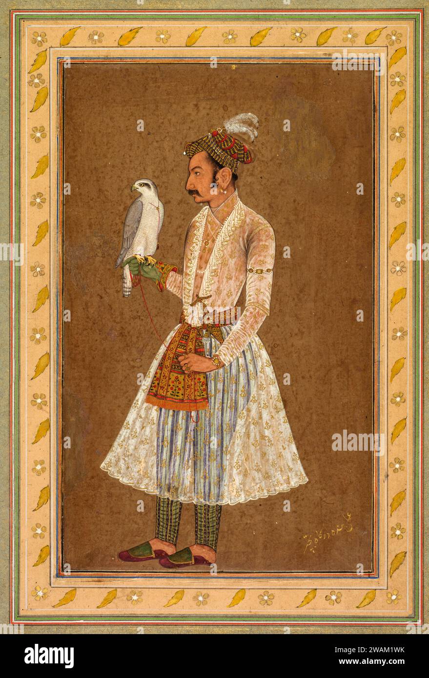 Ritratto di Raja Jagat Singh di Nurpur. Attribuito a Bichitr. Probabilmente 1619. India, dinastia Moghul. Foto Stock