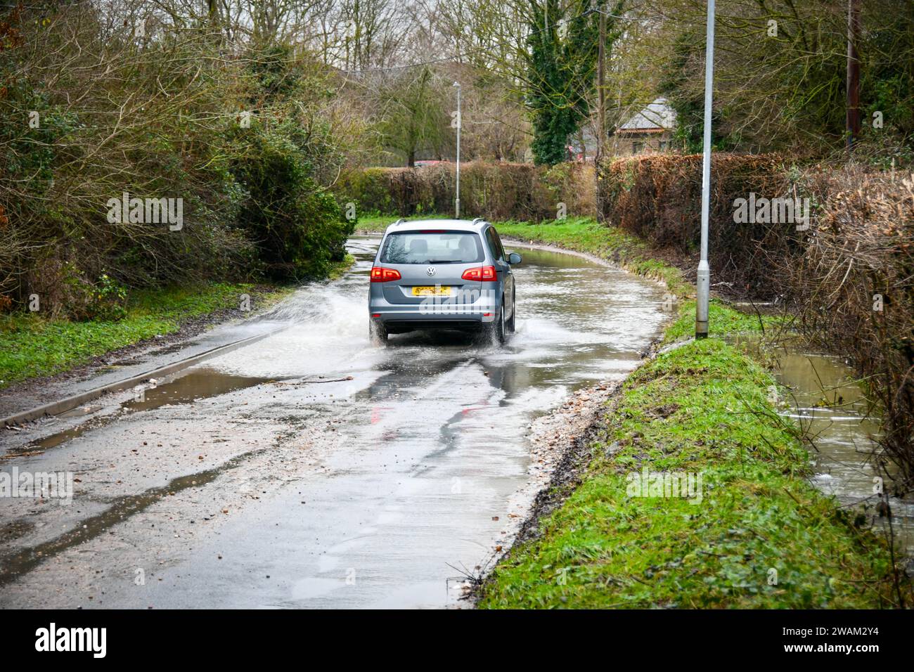 Inondazione del Cambridgeshire Foto Stock