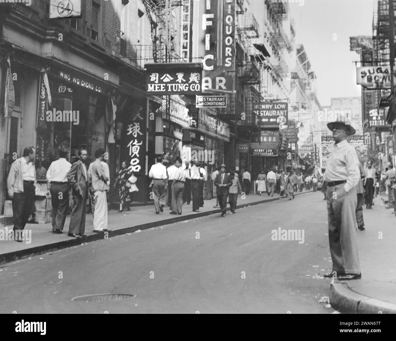 Pell Street, Chinatown, New York City, New York, Stati Uniti, Angelo Rizzuto, Anthony Angel Collection, agosto 1949 Foto Stock