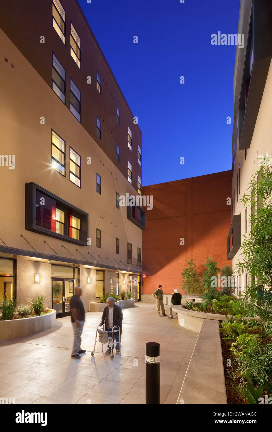 New Pershing Apartments nel centro di Los Angeles Foto Stock