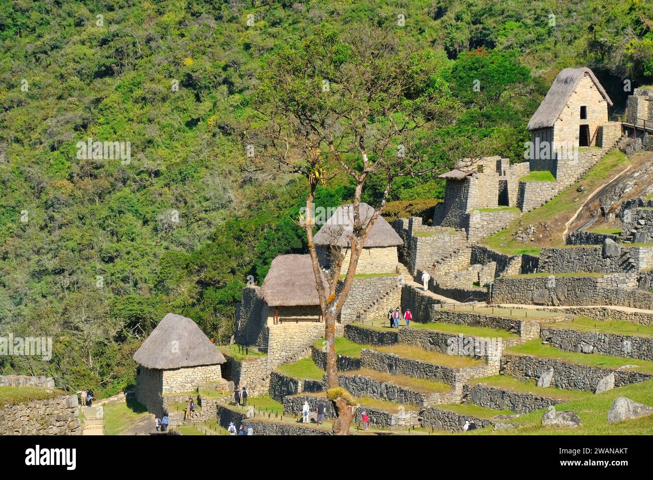 Quando gli spagnoli arrivarono in Perù nel XV secolo, distrussero molte delle costruzioni Inca e dei siti sacri durante la loro conquista, la costruzione Foto Stock