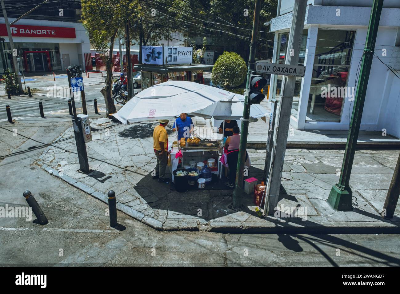 Negozi lungo le strade di città del Messico. Preso @Mexico City Foto Stock