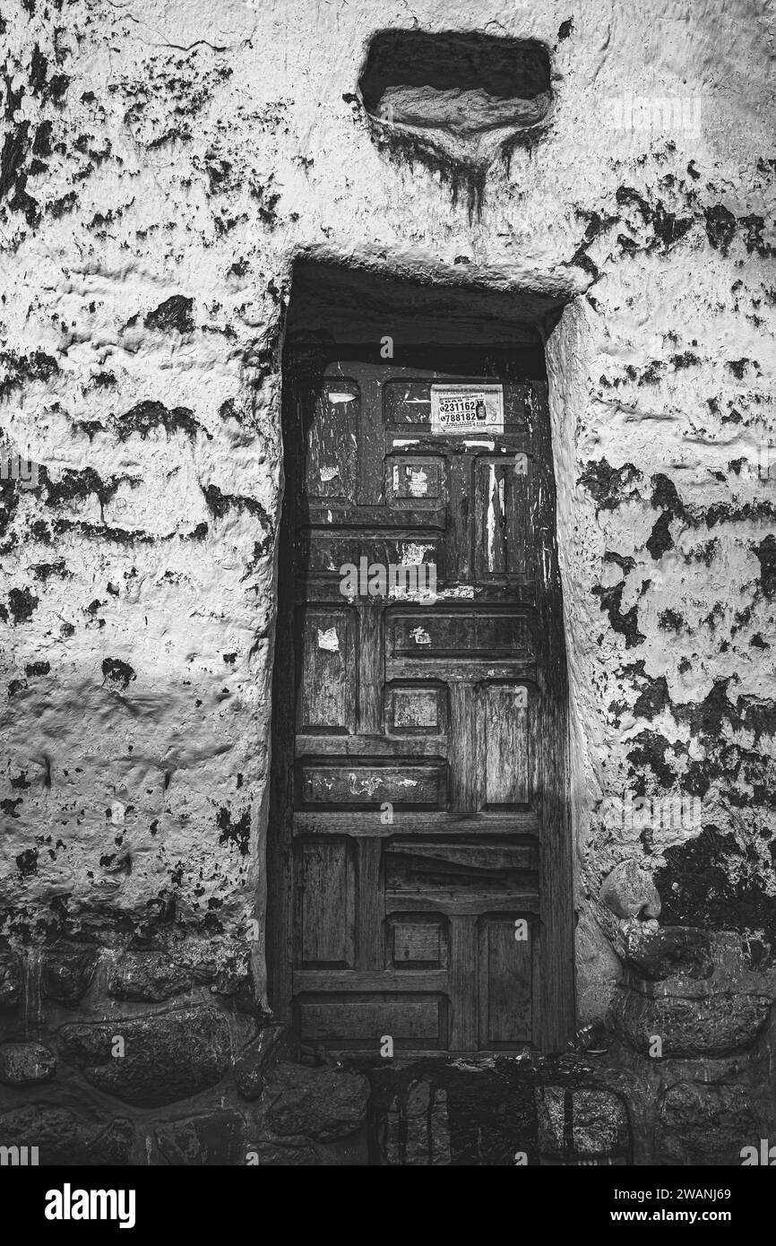 Cusco, Perù, centro storico della città, scenario della facciata della casa, 2023 Foto Stock