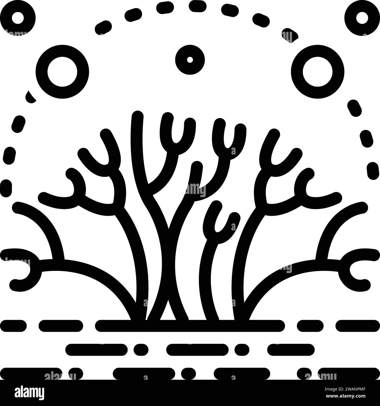 Icona per alghe, muschio Illustrazione Vettoriale