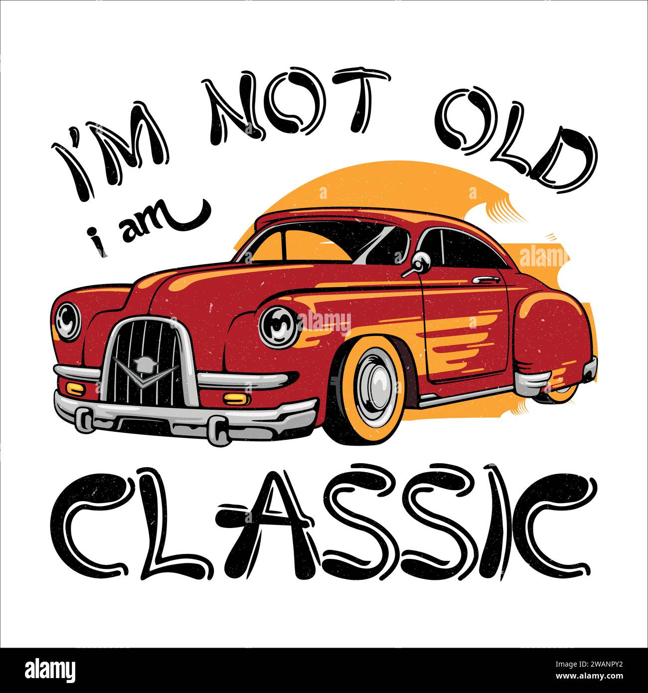 T-Shirt Design per auto Illustrazione Vettoriale