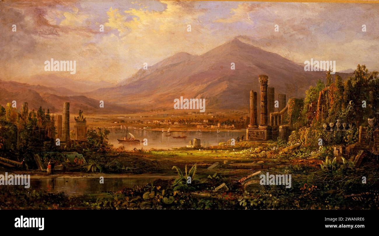 Pittura ad olio di Pompei, Italia, di Robert S. Duncanson 1871 Foto Stock