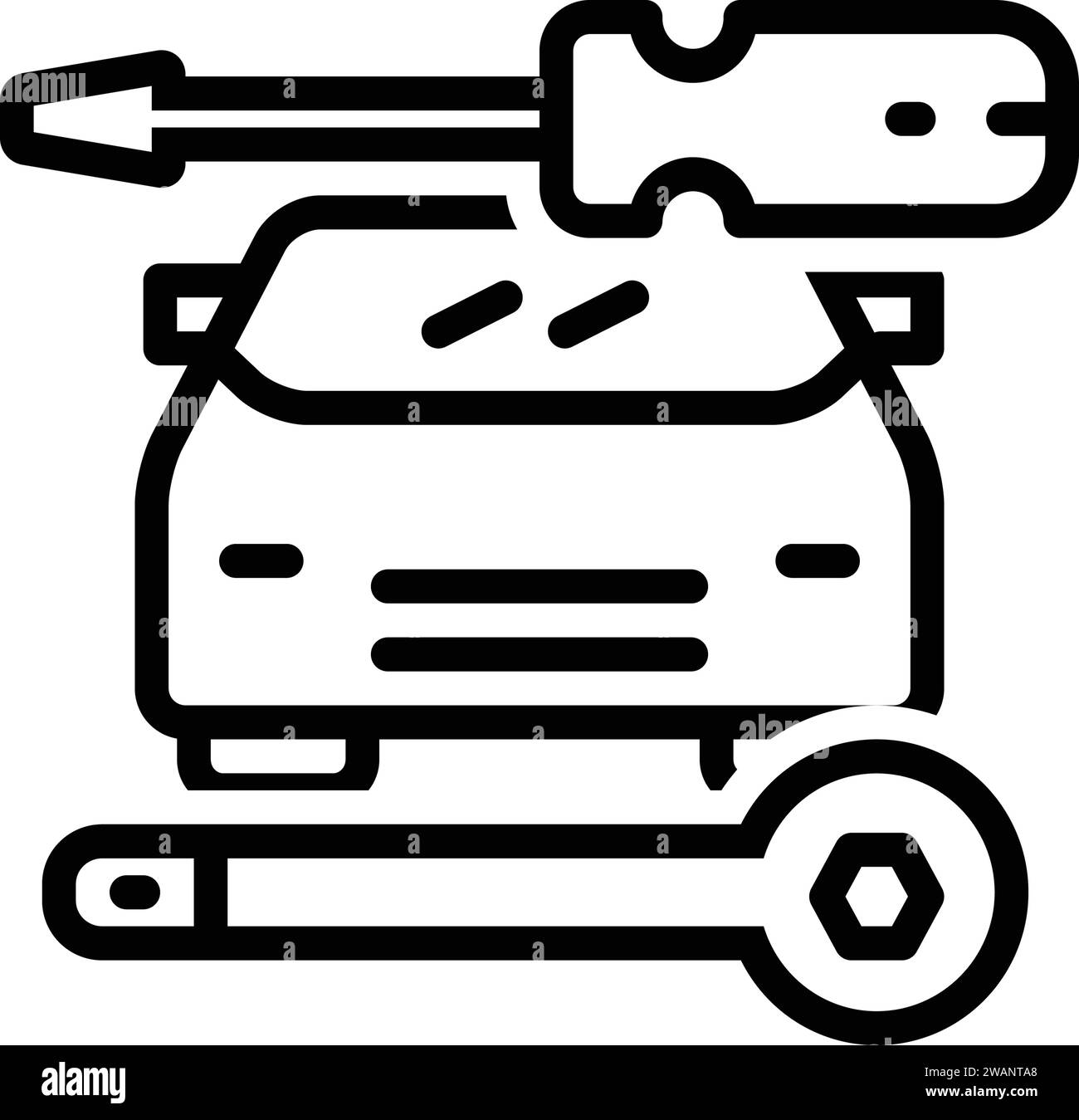 Icona per auto, riparazione Illustrazione Vettoriale