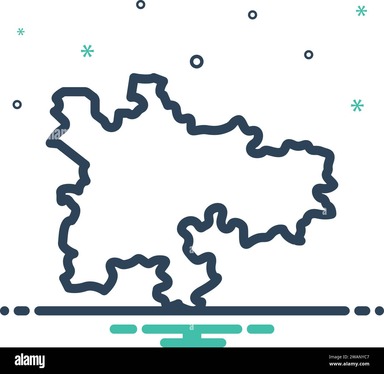 Icona per glasgow; forma dello scafo Illustrazione Vettoriale