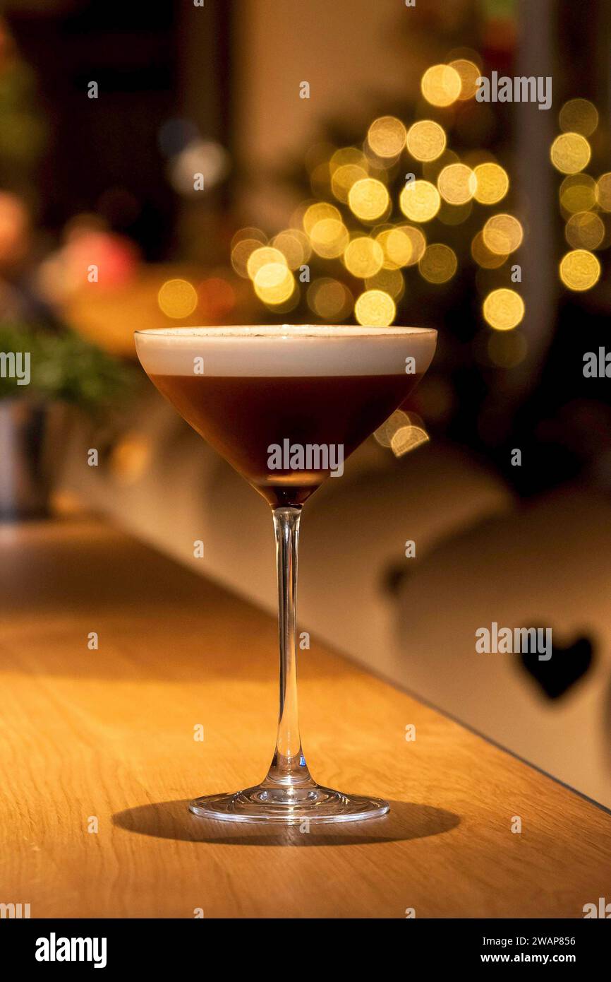 Cocktail espresso Martini Foto Stock
