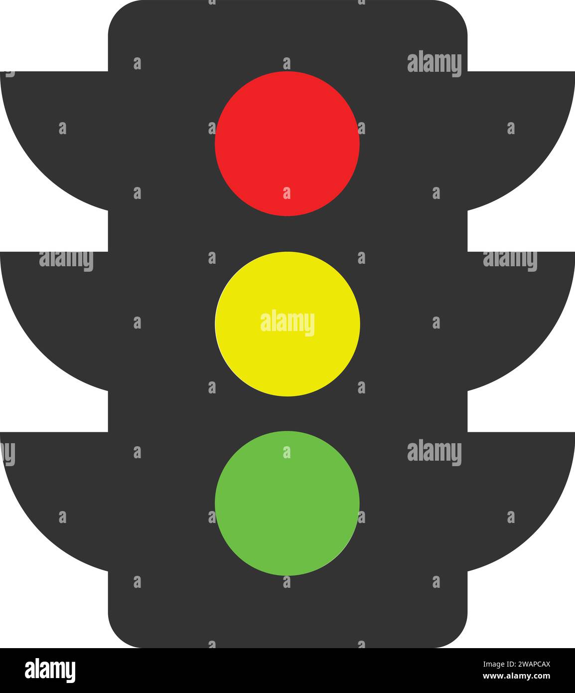 semaforo in vettore | sicurezza e avvertenza al semaforo Illustrazione Vettoriale