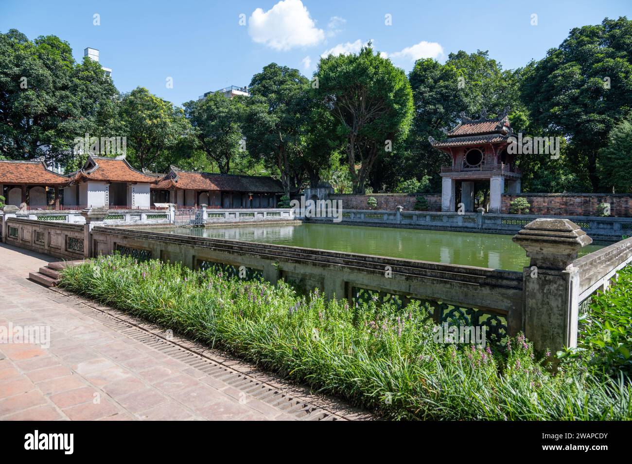 Pozzo di chiarezza celeste (pozzo di Thien Quang) al Tempio della Letteratura di Hanoi, Vietnam Foto Stock