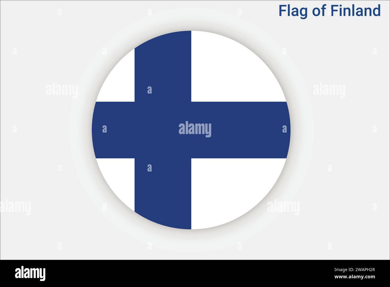 Alta bandiera dettagliata della Finlandia. Bandiera nazionale della Finlandia. Europa. Illustrazione 3D. Illustrazione Vettoriale