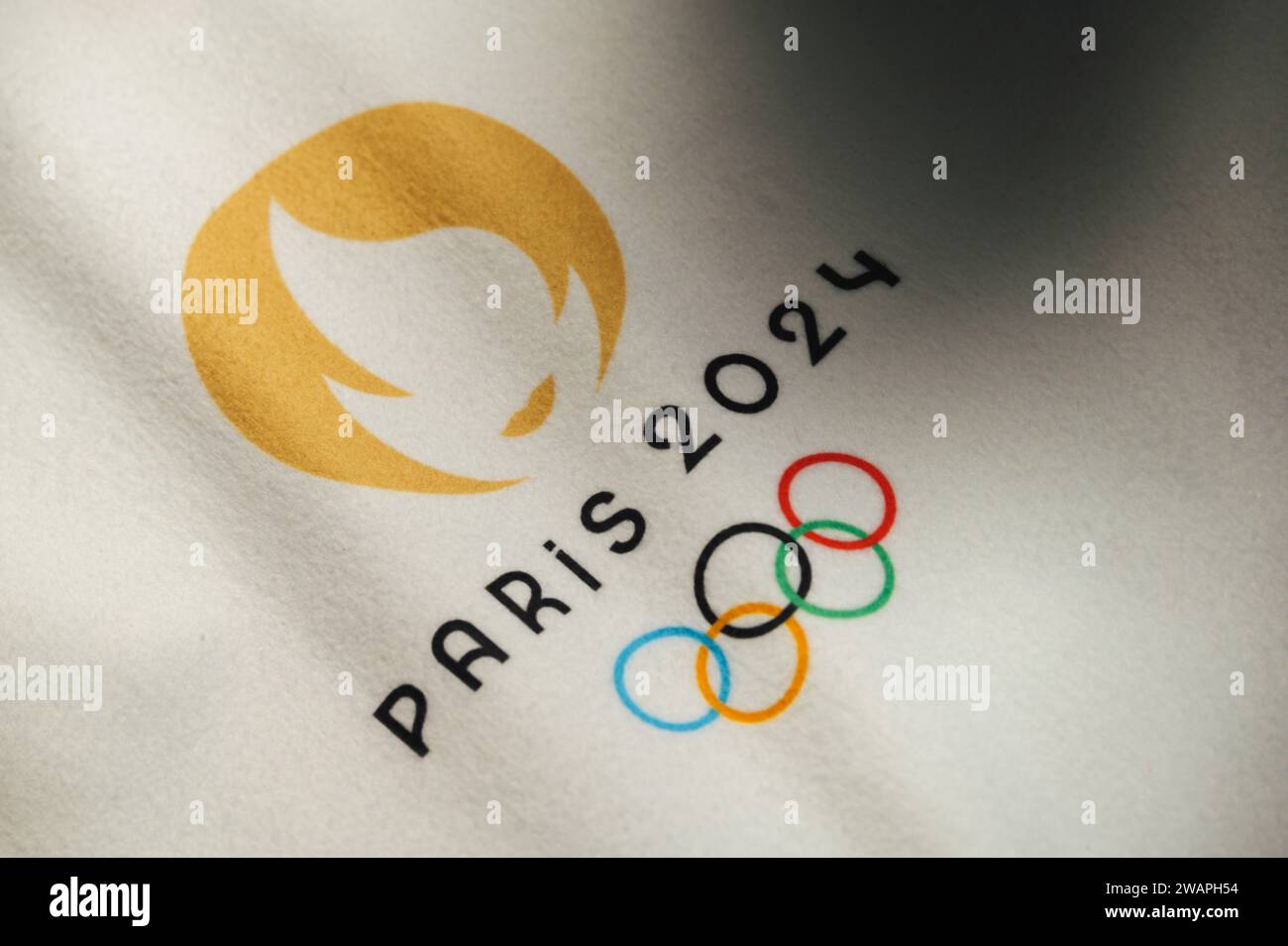 PARIGI, FRANCIA, 4 GENNAIO. 2024 Logo delle Olimpiadi estive di Parigi