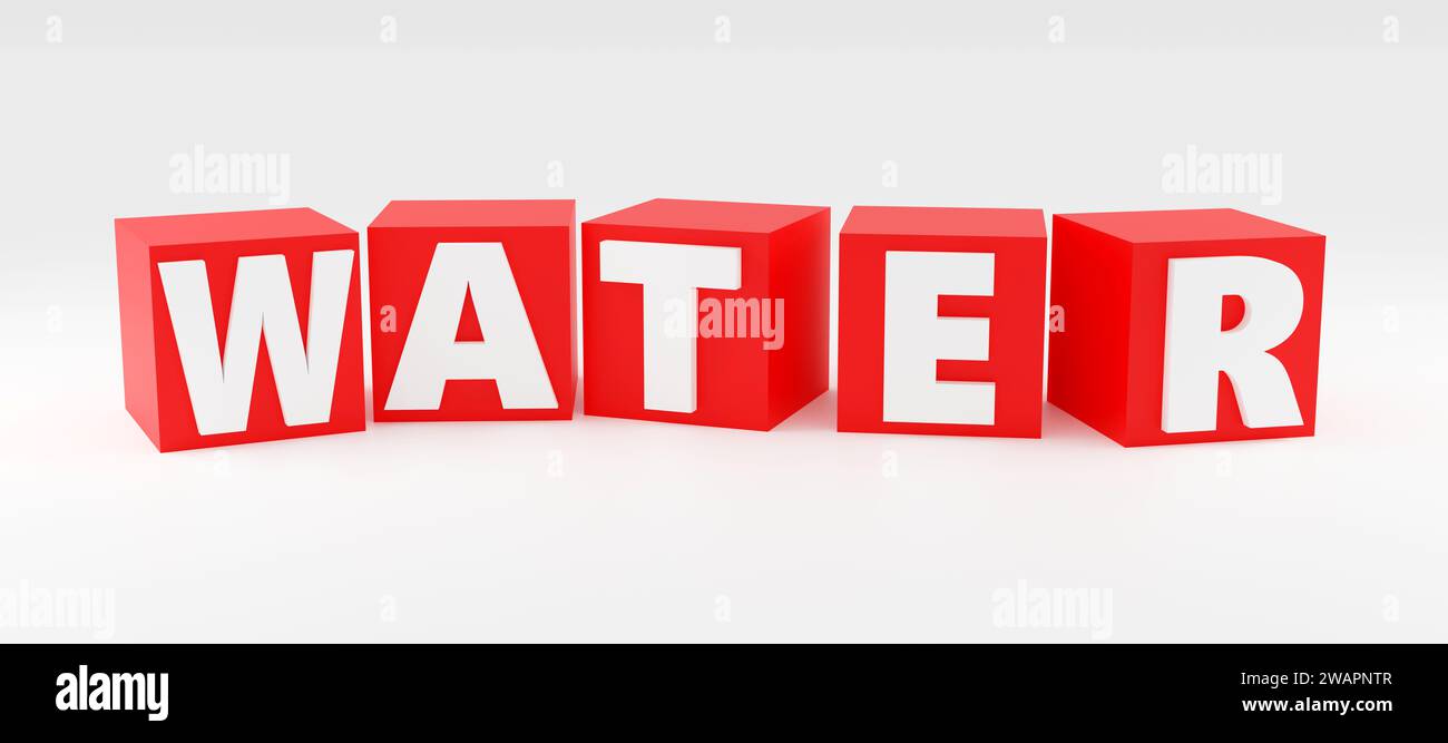 Fluido vitale in 3D rappresentazione artistica dell'acqua ruolo essenziale nella vita illustrazione 3d semplice Foto Stock