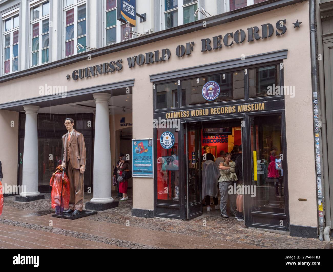 Ingresso al Guinness World Records Museum di Copenaghen, Danimarca. Foto Stock