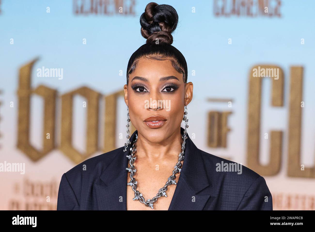 LOS ANGELES, CALIFORNIA, USA - GENNAIO 05: Jonica Booth arriva alla Los Angeles Premiere di Sony Pictures "The Book of Clarence" tenutasi al David Geffen Theater all'Academy Museum of Motion Pictures il 5 gennaio 2024 a Los Angeles, California, Stati Uniti. (Foto di Xavier Collin/Image Press Agency) Foto Stock