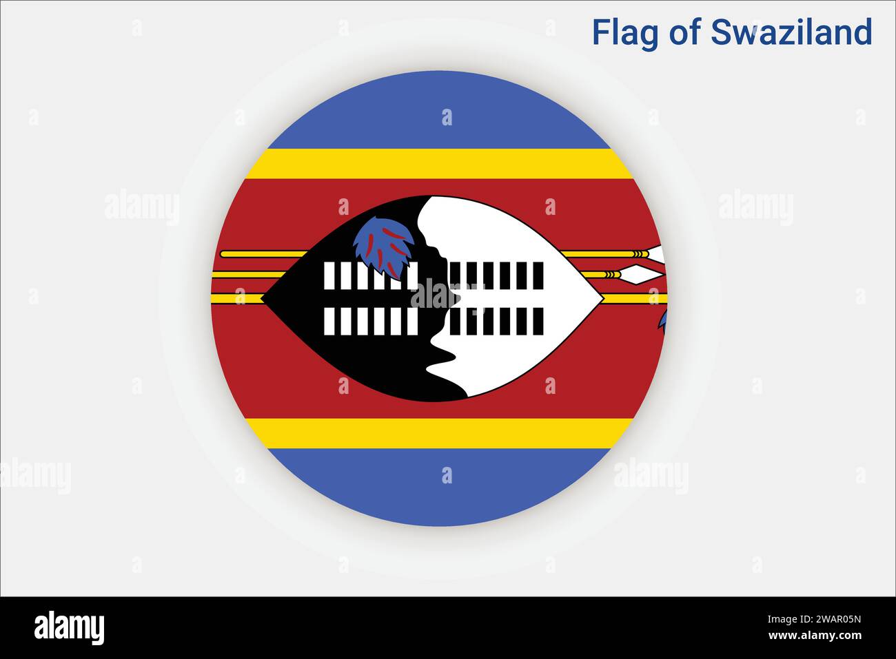 Alta bandiera dettagliata dello Swaziland. Bandiera nazionale dello Swaziland. Africa. Illustrazione 3D. Illustrazione Vettoriale