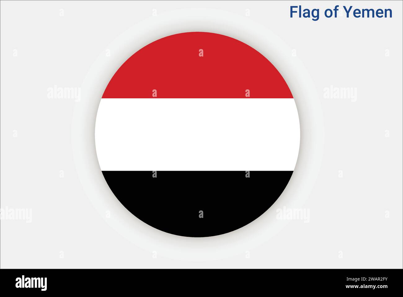 Alta bandiera dettagliata dello Yemen. Bandiera nazionale dello Yemen. Asia. Illustrazione 3D. Illustrazione Vettoriale