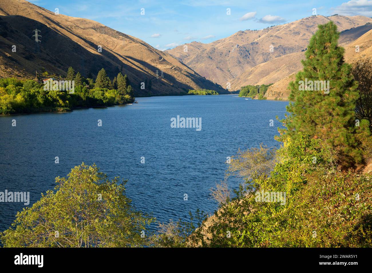 Hells Canyon Reservoir, Hells Canyon Seven Devils Scenic area, Hells Canyon Scenic Byway, Payette National Forest, Idaho Foto Stock