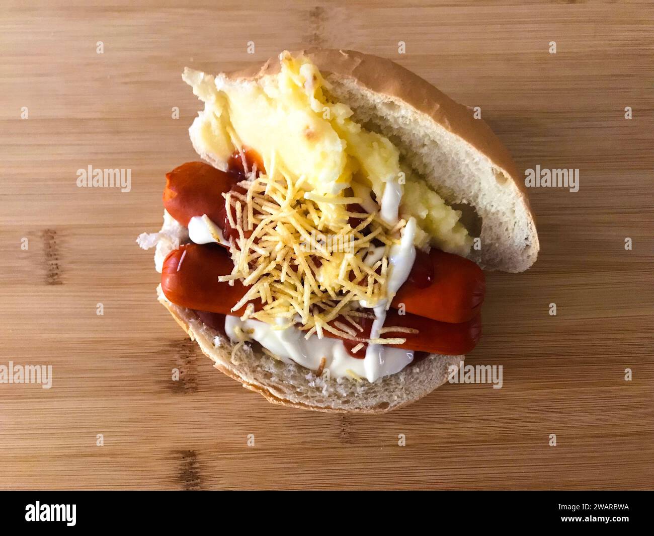 semplice foto di hot dog Foto Stock