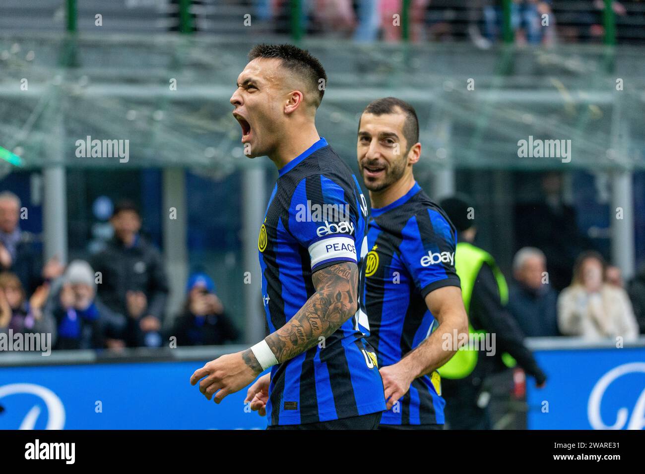 Milano, Italia - 6 gennaio 2024 - Inter-Verona serie A - credito: Kines Milano/Alamy Live News Foto Stock