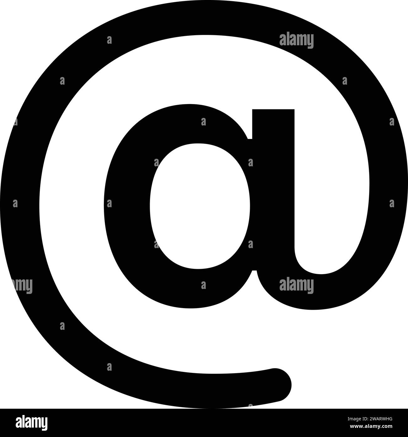 Logo AT | vettore segno AT | segno Internet | segno Web, segno e-mail | contenente AT, Arroba e icona glifo correlato all'indirizzo e-mail Illustrazione Vettoriale