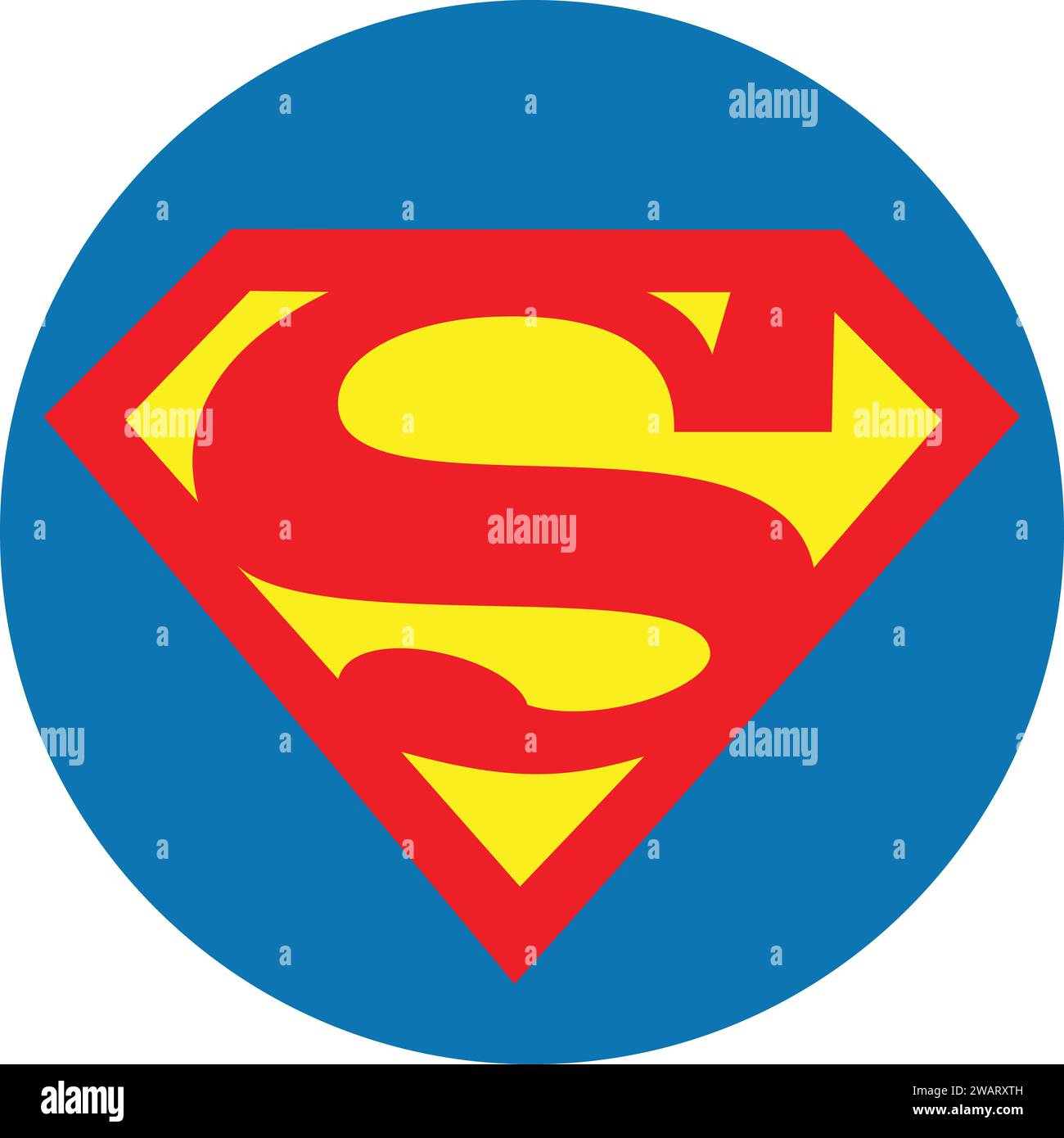 Logo Superman | icona Superman, simbolo del super uomo eroe del potere | logo stampato t shirt costume Illustrazione Vettoriale
