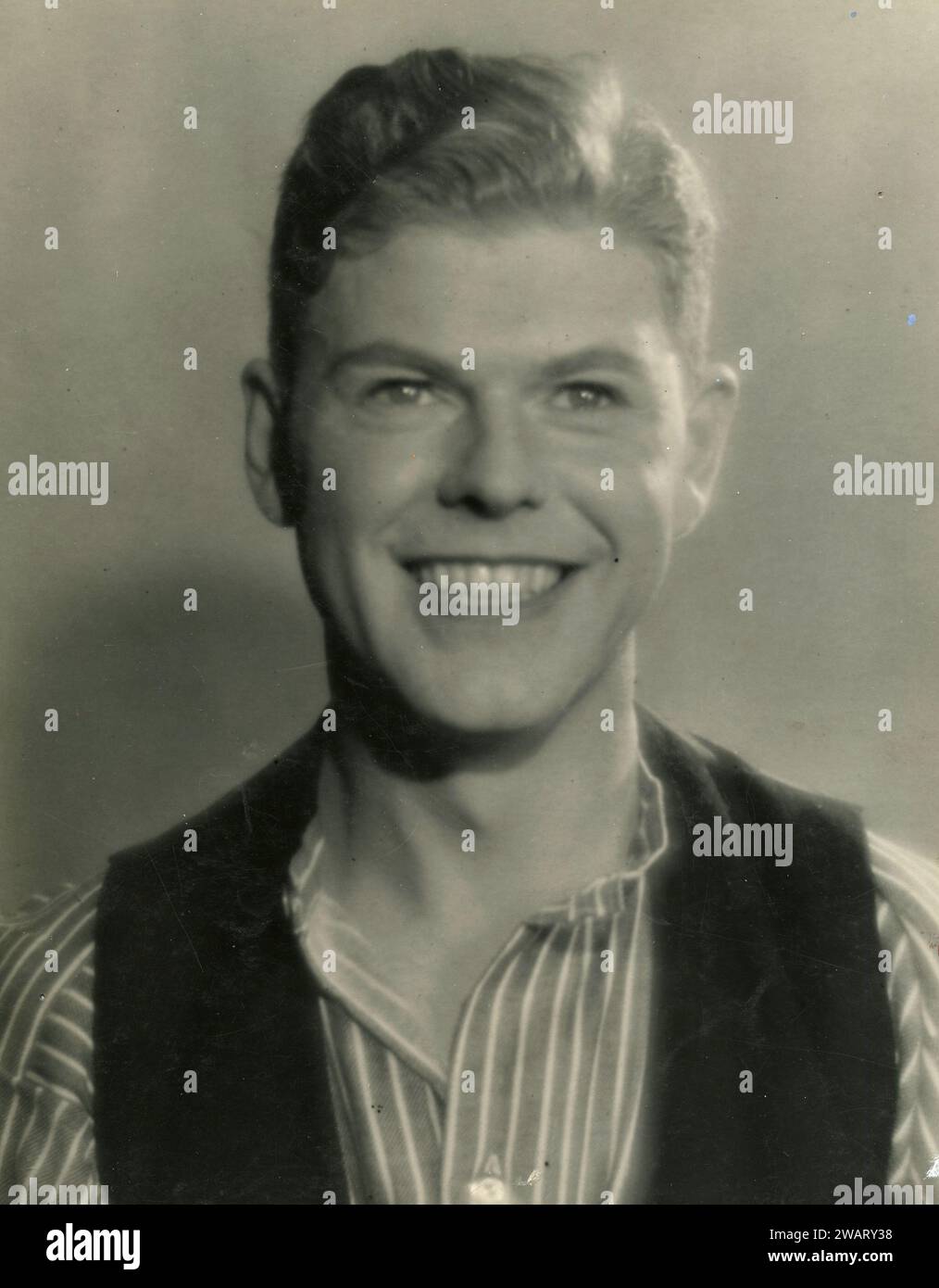 Attore danese sorridente, Danimarca anni '1950 Foto Stock