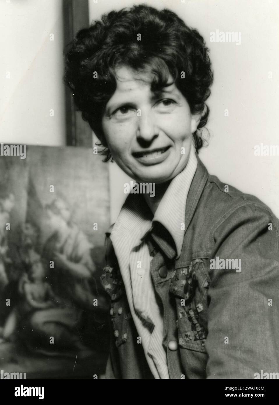 Storica dell'arte italiana Marilena Mosco, Italia anni '1980 Foto Stock