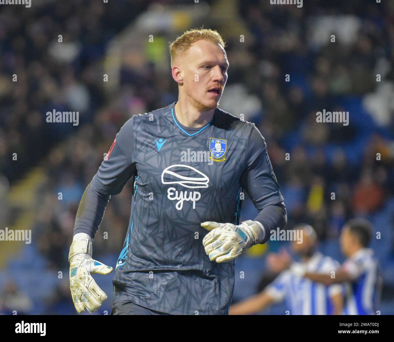 Cameron Dawson di Sheffield mercoledì durante il terzo turno della Emirates fa Cup Sheffield Wednesday vs Cardiff City a Hillsborough, Sheffield, Regno Unito, 6 gennaio 2024 (foto di Craig Cresswell/News Images) in, il 1/6/2024. (Foto di Craig Cresswell/News Images/Sipa USA) credito: SIPA USA/Alamy Live News Foto Stock