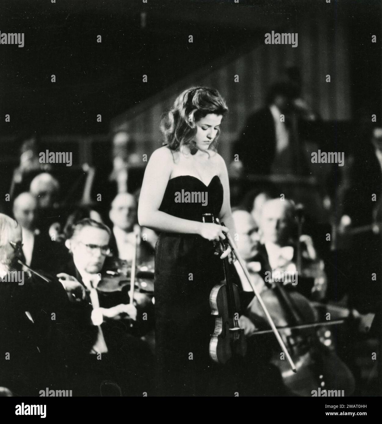Violinista tedesca Anne-Sophie Mutter, Germania anni '1980 Foto Stock
