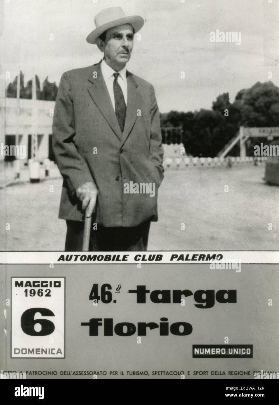 46a gara di targa Florio con il patron Vincenzo Florio, Palermo, Italia 1962 Foto Stock