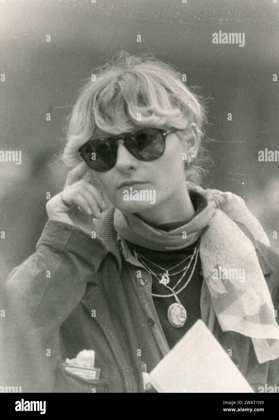 Attivista politica italiana Micaela Francisetti, Italia anni '1980 Foto Stock