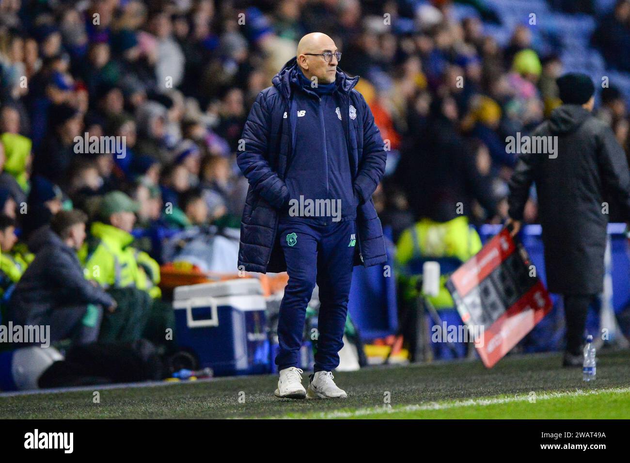 Erol Bulut Manager del Cardiff Cityduring the Emirates fa Cup Third Round Match Sheffield Wednesday vs Cardiff City a Hillsborough, Sheffield, Regno Unito, 6 gennaio 2024 (foto di Craig Cresswell/News Images) Foto Stock