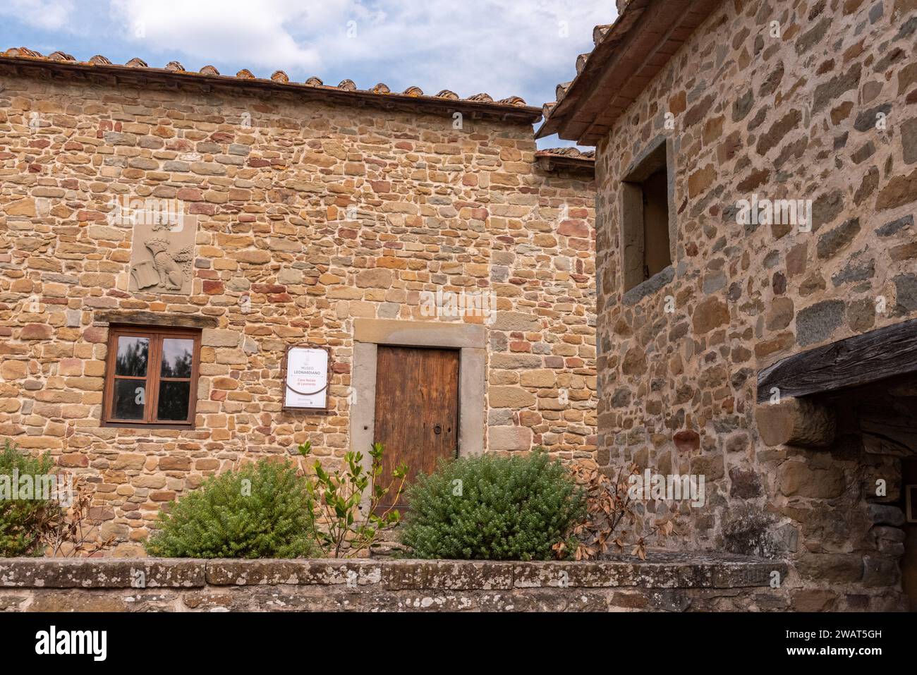 VINCI, ITALIA - 19 SETTEMBRE 2023 - casa natale del famoso genio Leonardo da Vinci Foto Stock