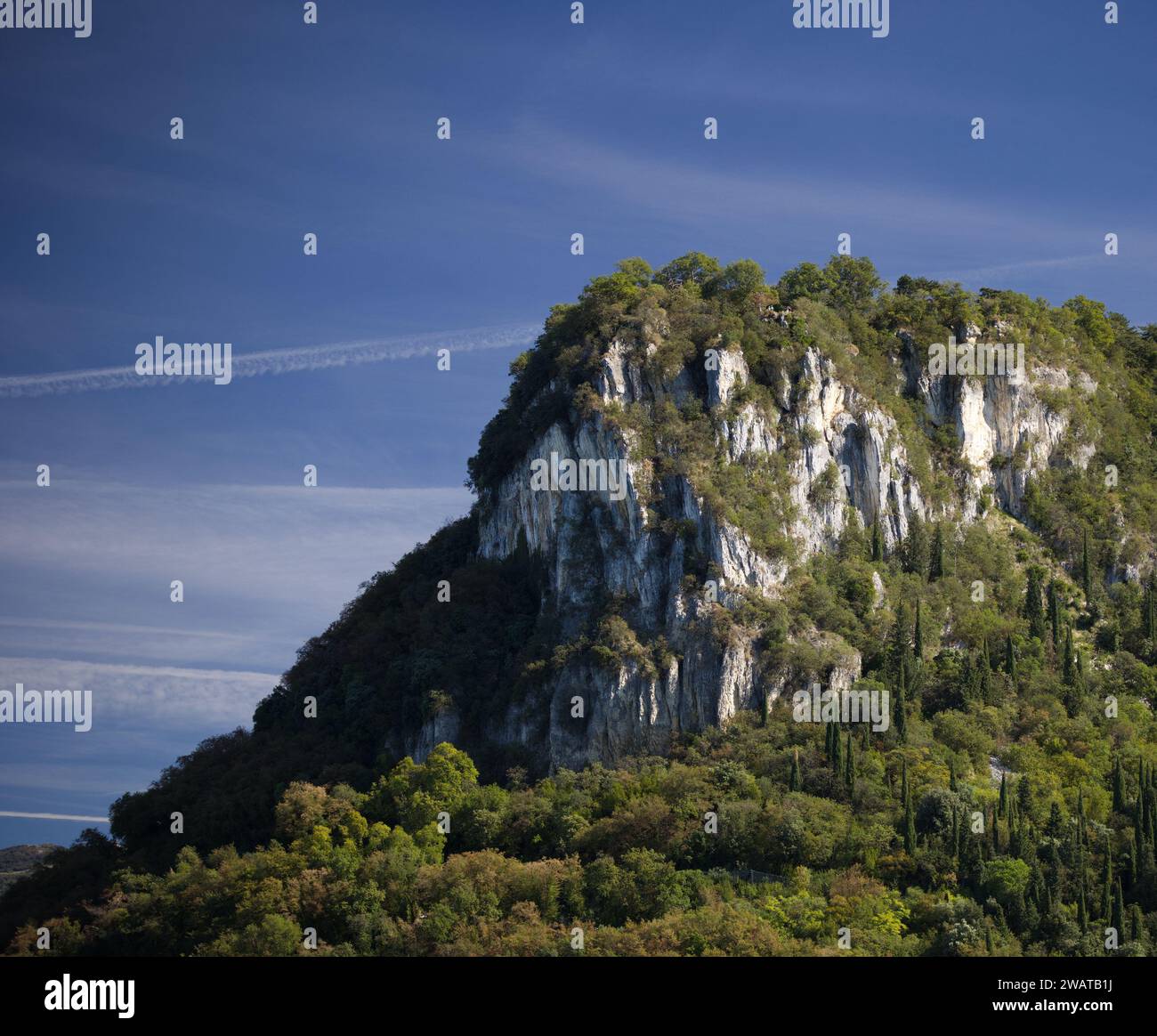 Vista su la Rocca di Garda, Italia Foto Stock