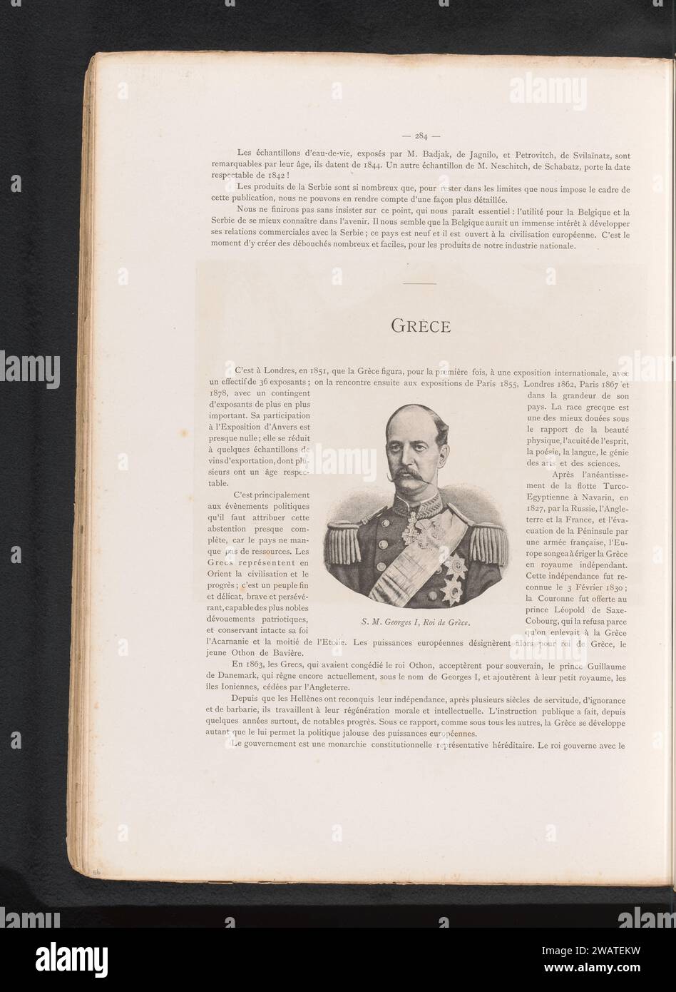 Ritratto di re Giorgio i di Grecia, anonimo, c. 1880 - in o prima del 1885 carta stampata fotomeccanica persone storiche. re Foto Stock