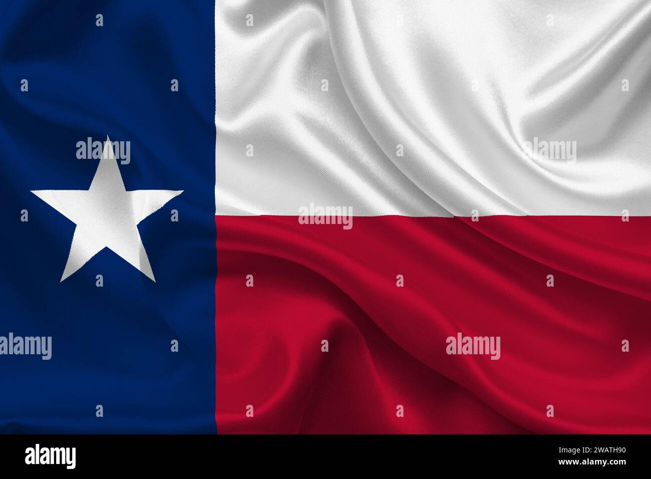Alta bandiera del Texas. Bandiera dello stato del Texas, bandiera nazionale del Texas. Bandiera dello stato del Texas. USA. America. Foto Stock