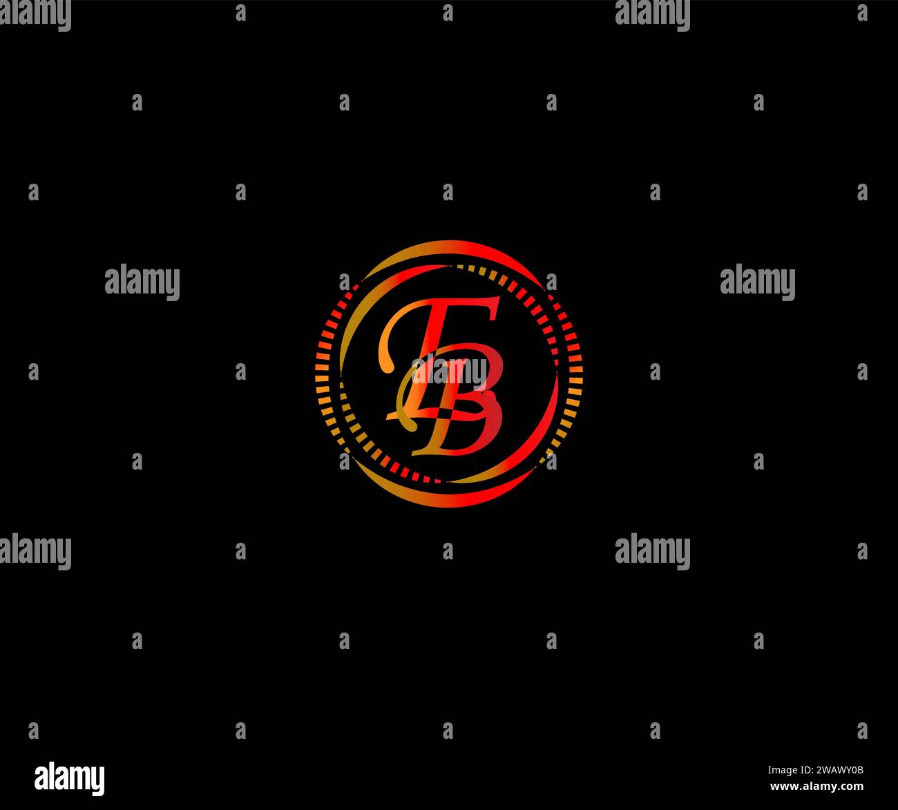 Design del logo EB Last Illustrazione Vettoriale