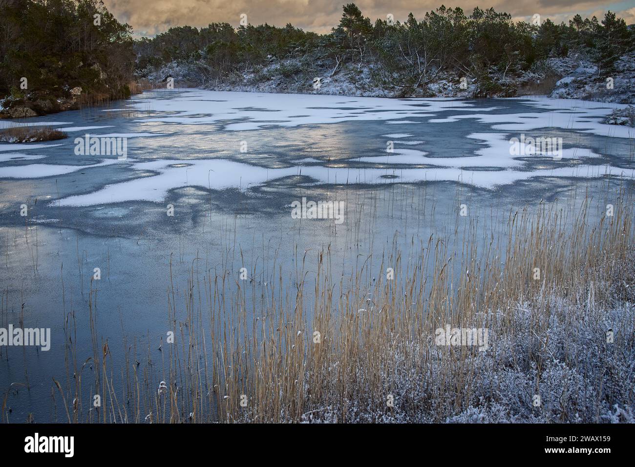 Lago ghiacciato Foto Stock