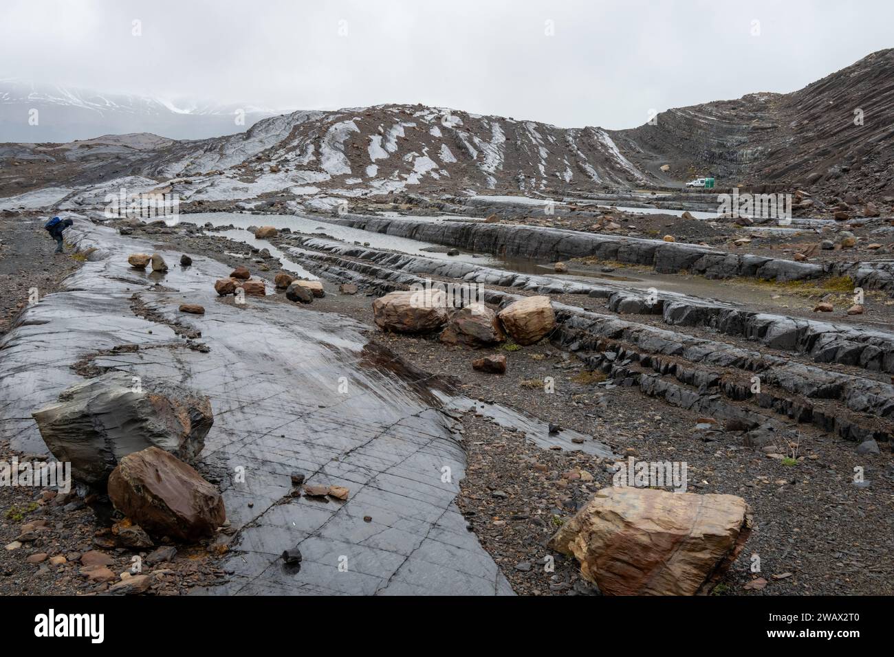 Punto panoramico del ghiacciaio Upsala, Estancia Cristina, Patagonia, Argentina Foto Stock
