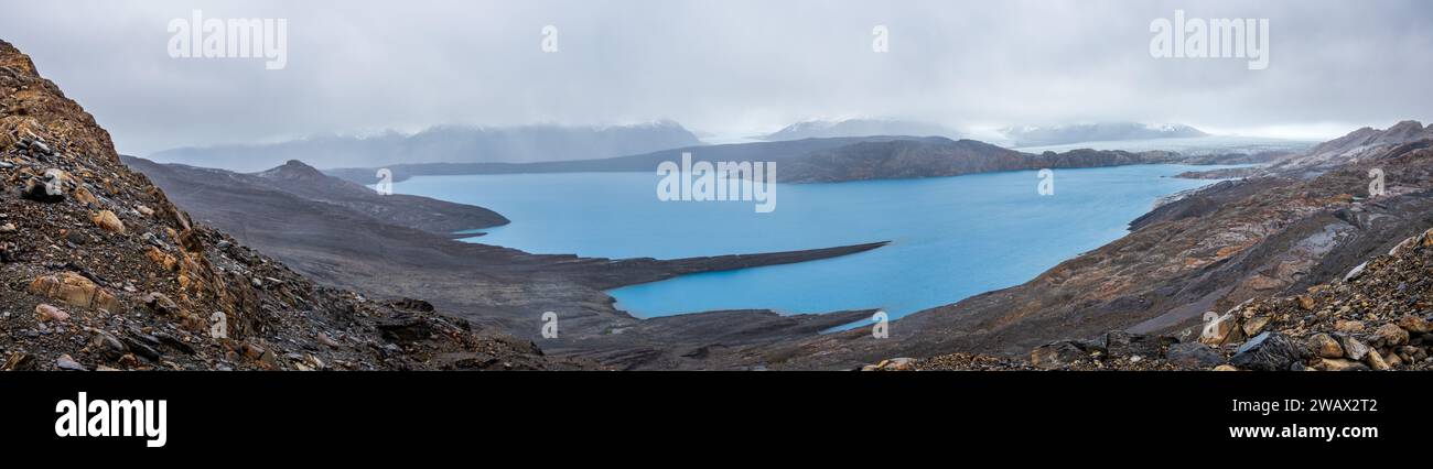 Punto panoramico del ghiacciaio Upsala, Estancia Cristina, Patagonia, Argentina Foto Stock