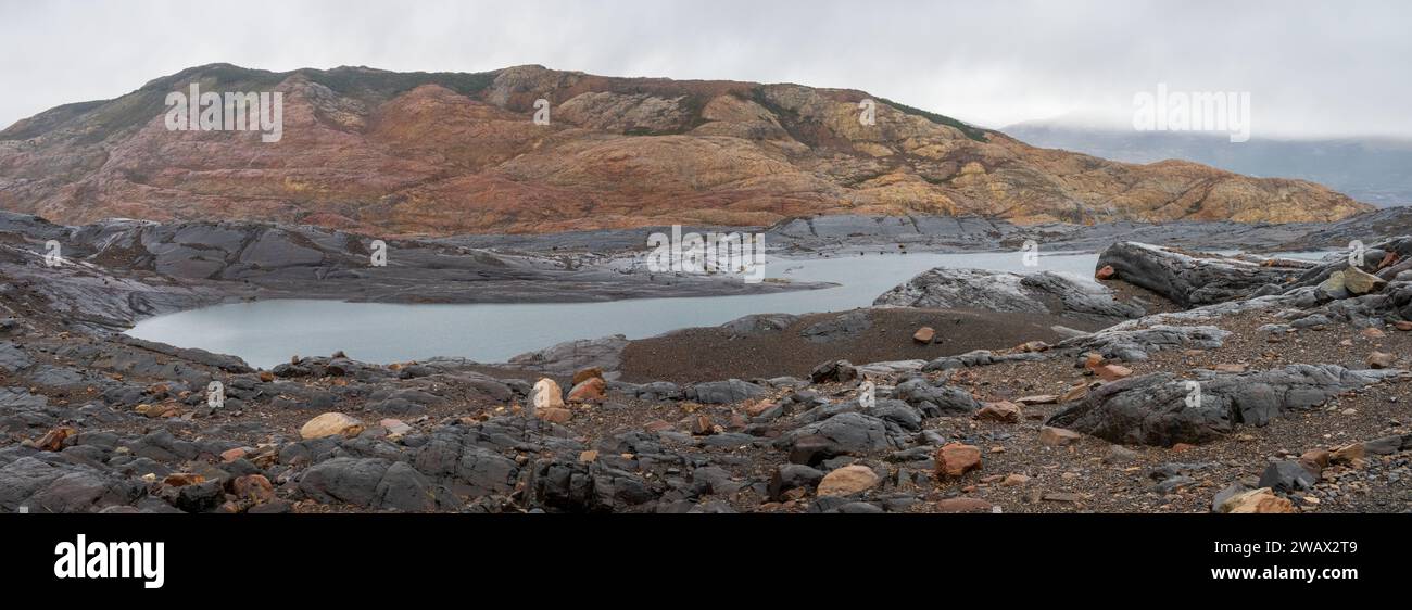 Punto panoramico del ghiacciaio Upsala, Estancia Cristina, Patagonia, Argentina Foto Stock
